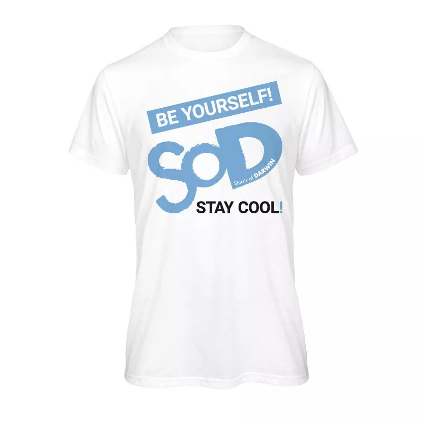 Motiv-T-Shirt - Be yousrself - Stay cool! cyan - Bild