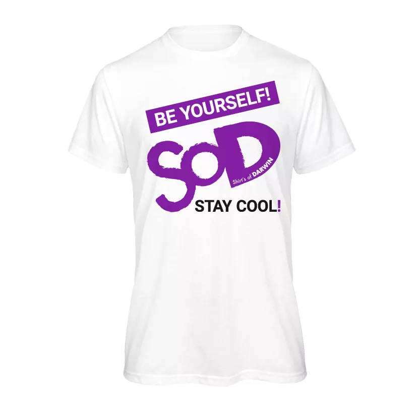 Motiv-T-Shirt - Be yousrself - Stay cool! lila - Bild