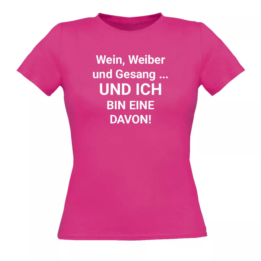 T-Shirt Damen - Frauen bedruckt mit Sprüchen in rosa - Bild