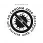 Mobile Preview: Corona Poloshirt Solidarität - weiß - Bild
