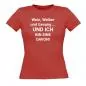 Preview: T-Shirts Frauen bedruckt - rot - Bild