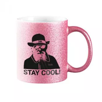 Sparkle Motiv-Tasse Stay cool - pink - Nild