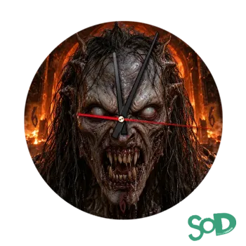 Dämon/Demon Horror-/Halloween-Uhr/Wanduhr 666 kaufen - Bild