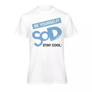 Motiv-T-Shirt Be yourself - Stay cool! cyan | Design-T-Shirts - Bild