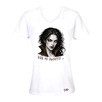 Vampirin - Vamp Kiss me Gothic/Halloween T-Shirt kaufen - Bild