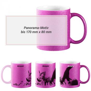 Sparkel- Glitzertasse Panoramabild bedrucken - Bild