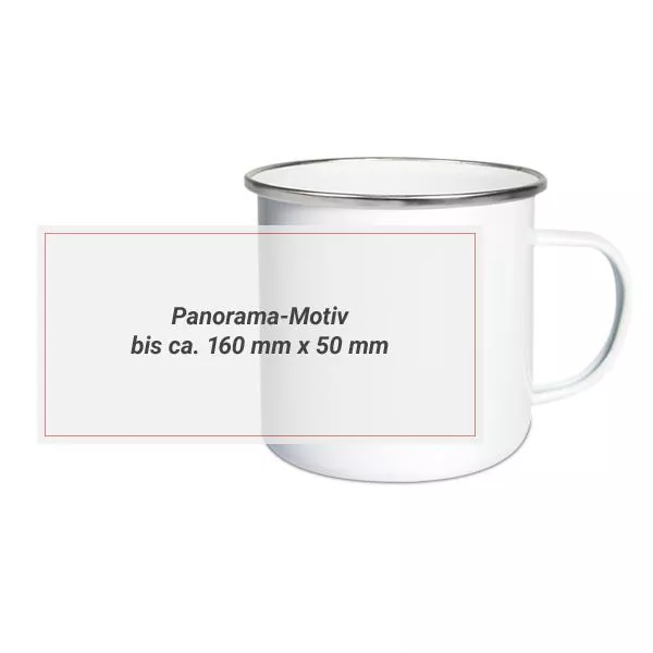Tasse bedrucken Emaille Panorama-Druck - Bild Tasse bedrucken Emaille Panorama-Druck - Bild