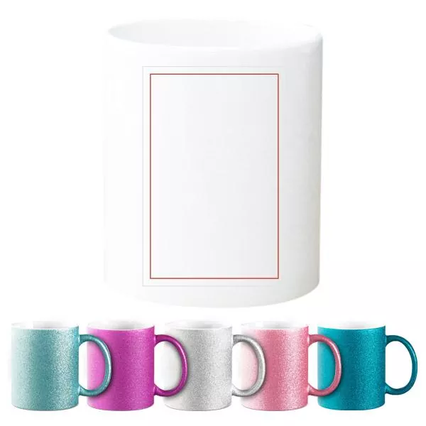 Glitzertasse - Becher bedrucken mitte - Bild