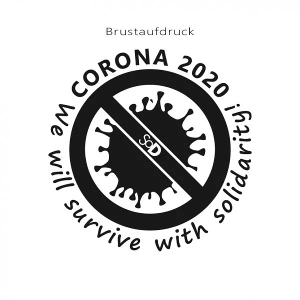 Corona Poloshirt Solidarität - weiß - Bild