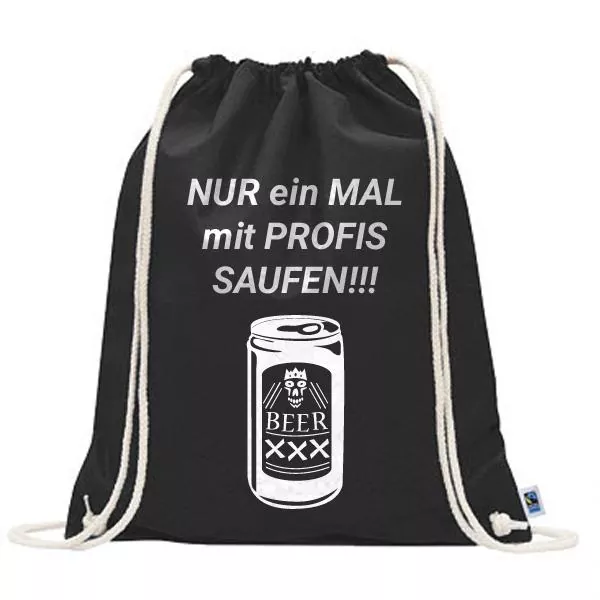 Festivalbags mit Motiv aus Fairtrade Baumwolle in schwarz - Bild