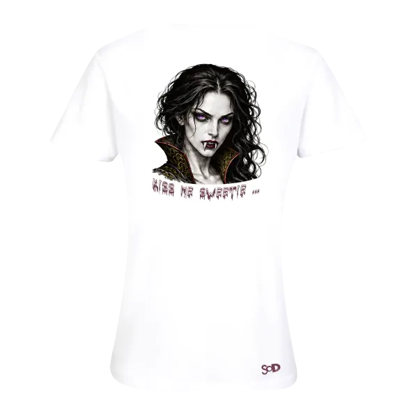 Vampirin Kiss me Gothic/Halloween T-Shirt - Bild