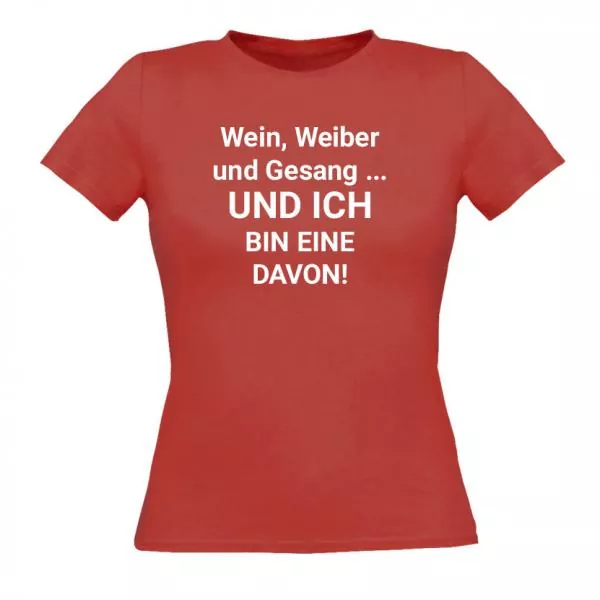 T-Shirts Frauen bedruckt - rot - Bild