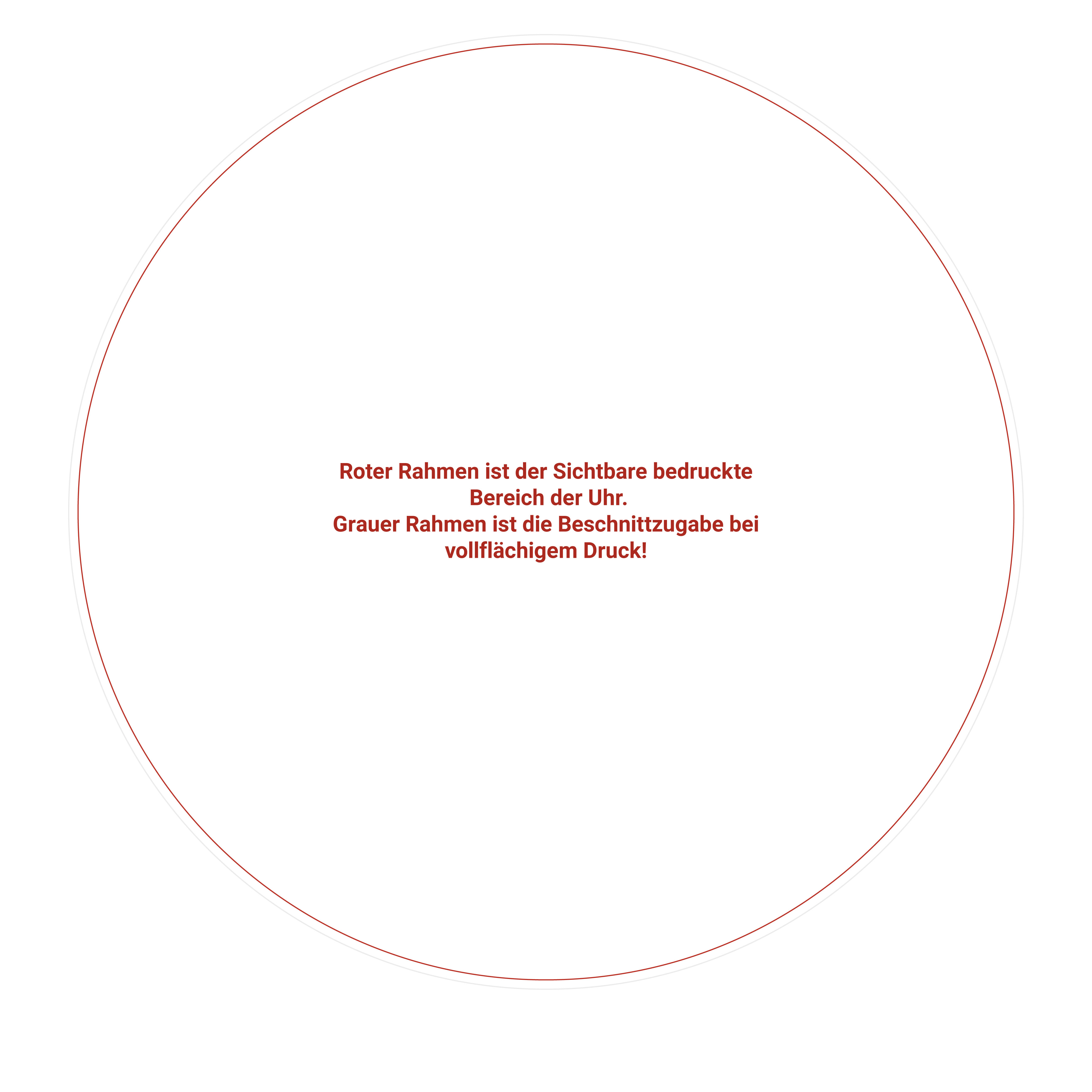 Standskizze-Vorlage Uhr - Glasuhr - Wanduhr bedrucken 300 mm Download - Bild